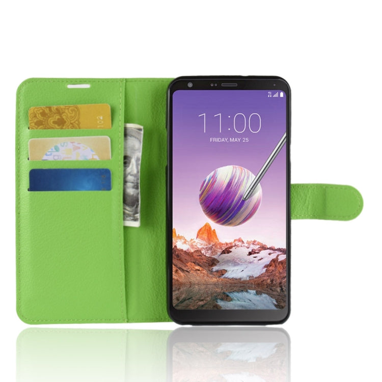 Litchi Texture Horizontal Flip Leather Case for LG Q Stylo 4, with Wallet & Holder & Card Slots