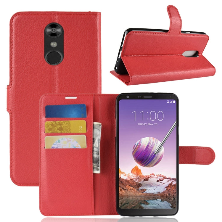 Litchi Texture Horizontal Flip Leather Case for LG Q Stylo 4, with Wallet & Holder & Card Slots