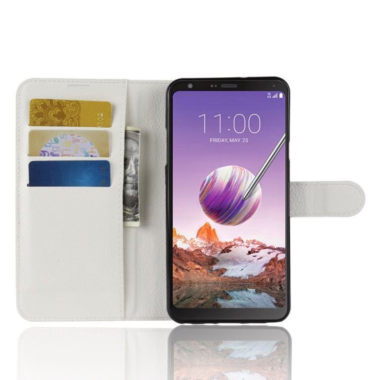 Litchi Texture Horizontal Flip Leather Case for LG Q Stylo 4, with Wallet & Holder & Card Slots
