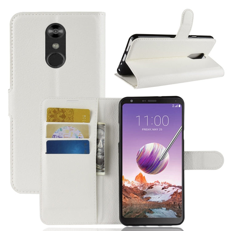 Litchi Texture Horizontal Flip Leather Case for LG Q Stylo 4, with Wallet & Holder & Card Slots