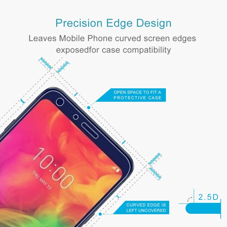 2 PCS 9H 2.5D Tempered Glass Film for LG Q7