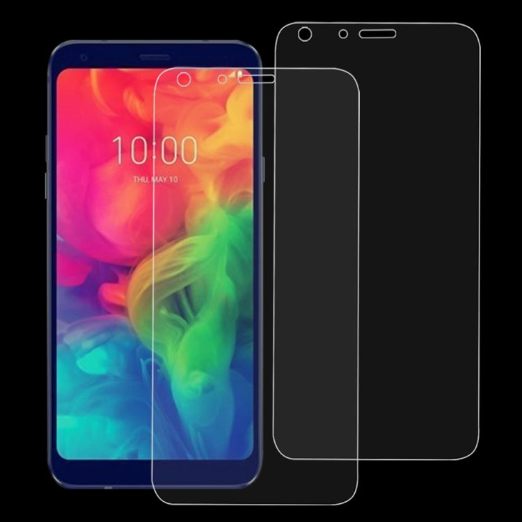 2 PCS 9H 2.5D Tempered Glass Film for LG Q7