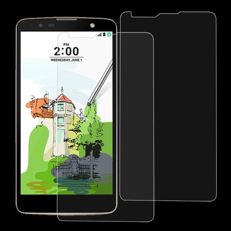 2 PCS 9H 2.5D Tempered Glass Film for LG Stylus 2 Plus