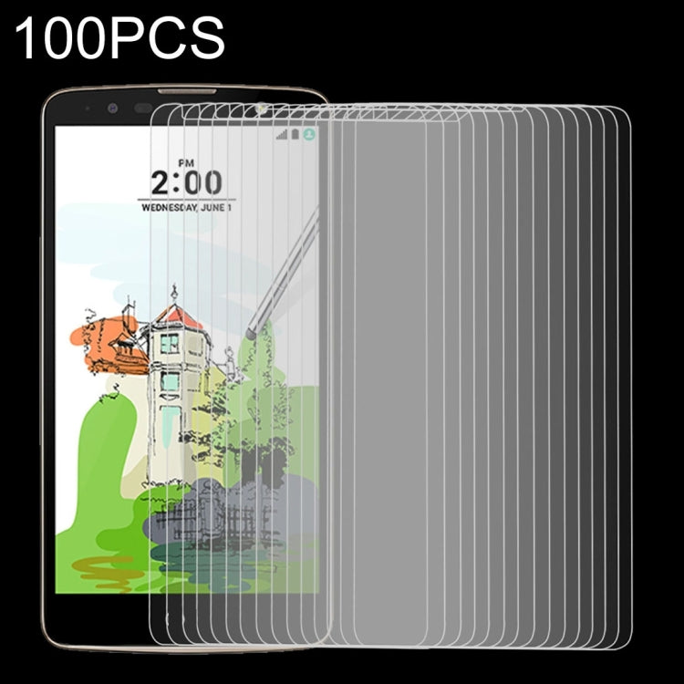 100 PCS 9H 2.5D Tempered Glass Film for LG Stylus 2 Plus