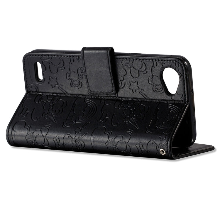 For LG Q6 Pressed Horse Cloud Print Horizontal Flip Leather Case with Holder & Card Slots & Wallet & Lanyard