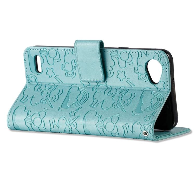 For LG Q6 Pressed Horse Cloud Print Horizontal Flip Leather Case with Holder & Card Slots & Wallet & Lanyard