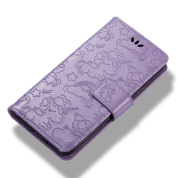 For LG Q6 Pressed Horse Cloud Print Horizontal Flip Leather Case with Holder & Card Slots & Wallet & Lanyard