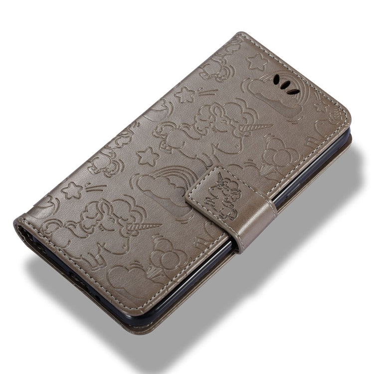 For LG Q6 Pressed Horse Cloud Print Horizontal Flip Leather Case with Holder & Card Slots & Wallet & Lanyard