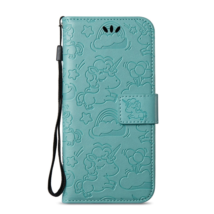 For LG Q8 Pressed Horse Cloud Print Horizontal Flip Leather Case with Holder & Card Slots & Wallet & Lanyard