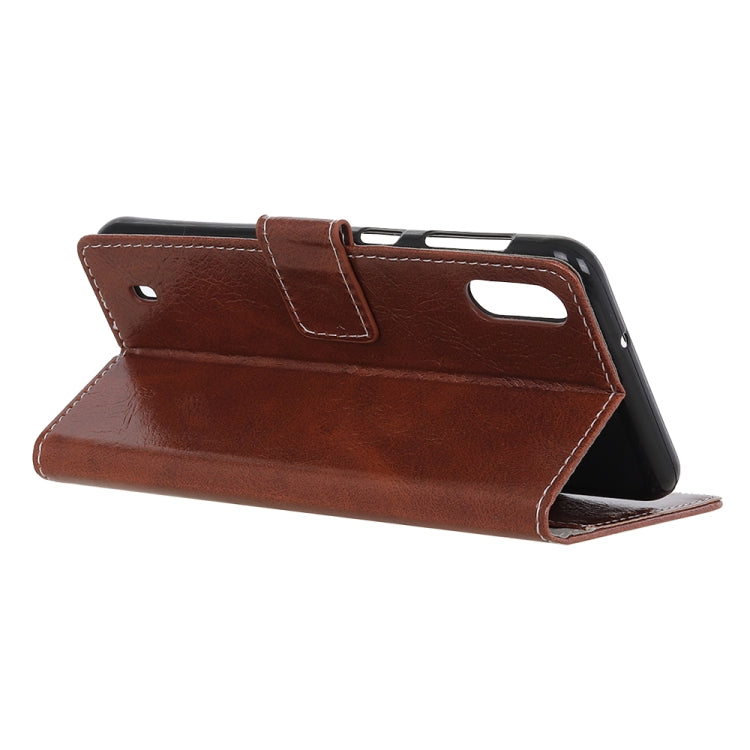 Retro Crazy Horse Texture Horizontal Flip Leather Case For Galaxy A10ï¼Œwith Holder & Card Slots & Wallet & Photo & Environmental PU