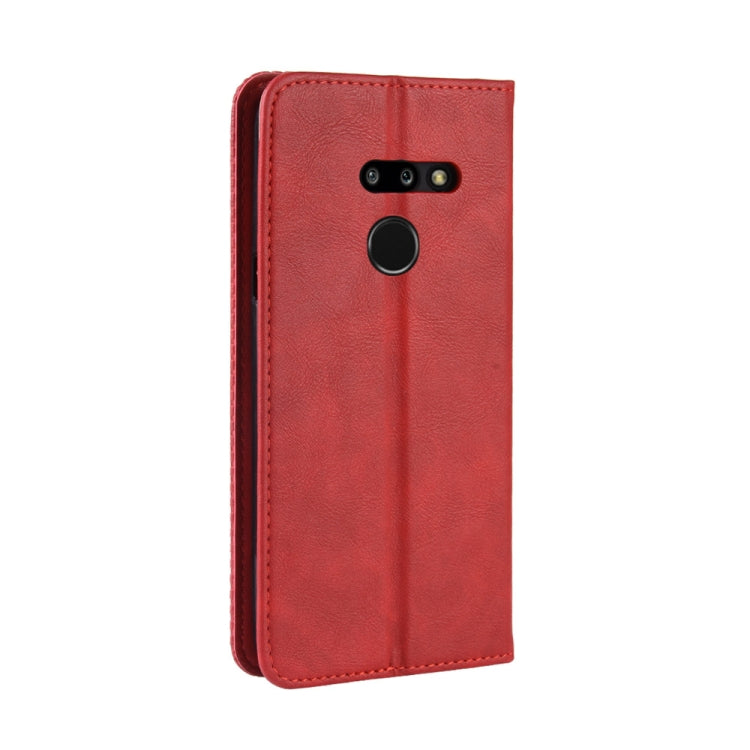 Magnetic Buckle Retro Texture Horizontal Flip Leather Case for LG G8 ThinQ, with Holder & Card Slots & Wallet