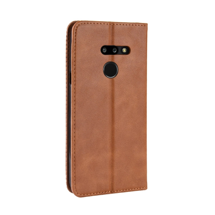 Magnetic Buckle Retro Texture Horizontal Flip Leather Case for LG G8 ThinQ, with Holder & Card Slots & Wallet
