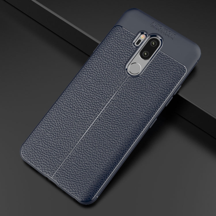 For LG G7 ThinQ Litchi Texture Soft TPU Protective Back Cover Case