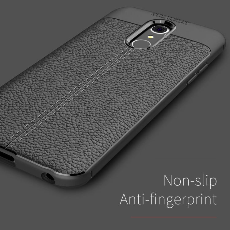 Litchi Texture TPU Protective Case for LG Q7 ThinQ