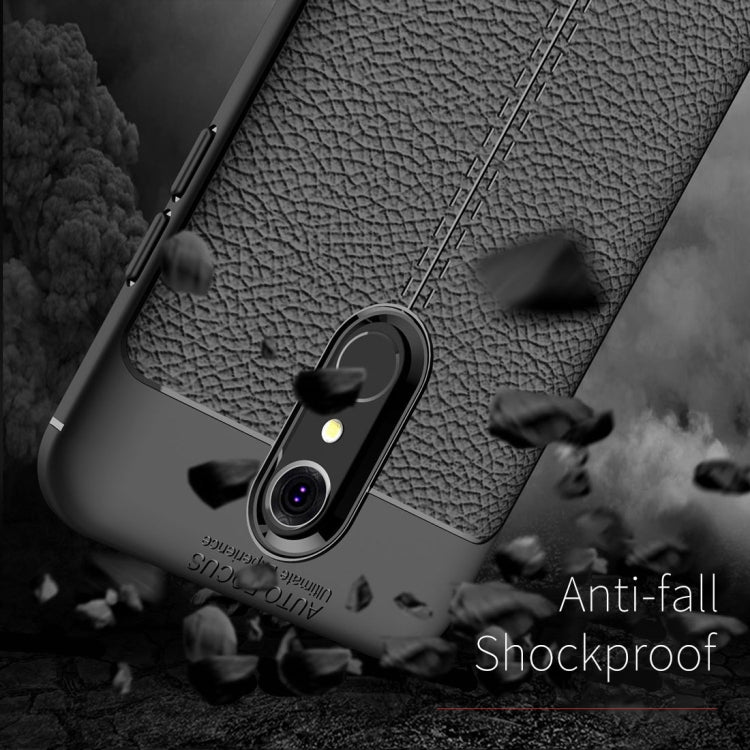 Litchi Texture TPU Protective Case for LG Q7 ThinQ