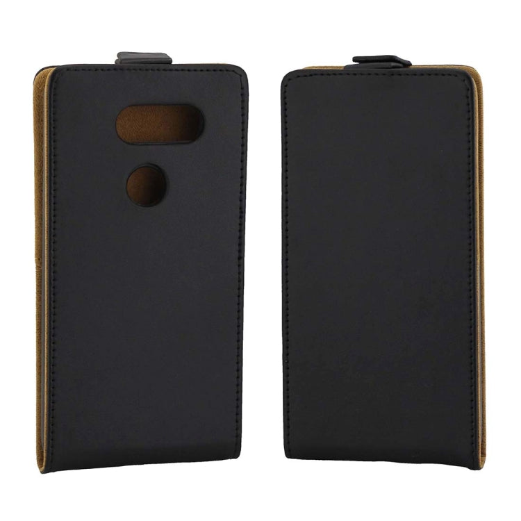 For LG V30 TPU Business Style Vertical Flip Protective Leather Case with Card Slot (Black)