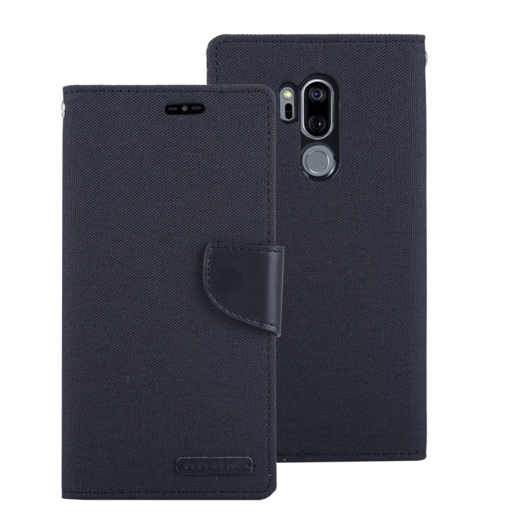 GOOSPERY CANVAS DIARY Canvas Texture Horizontal Flip Leather Case for LG G7 ThinQ, with Holder & Card Slots & Wallet