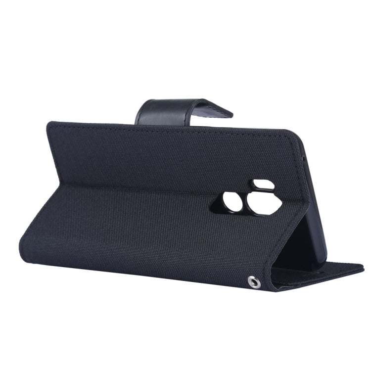 GOOSPERY CANVAS DIARY Canvas Texture Horizontal Flip Leather Case for LG G7 ThinQ, with Holder & Card Slots & Wallet