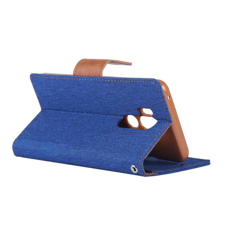 GOOSPERY CANVAS DIARY Canvas Texture Horizontal Flip Leather Case for LG G7 ThinQ, with Holder & Card Slots & Wallet