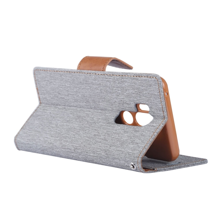 GOOSPERY CANVAS DIARY Canvas Texture Horizontal Flip Leather Case for LG G7 ThinQ, with Holder & Card Slots & Wallet