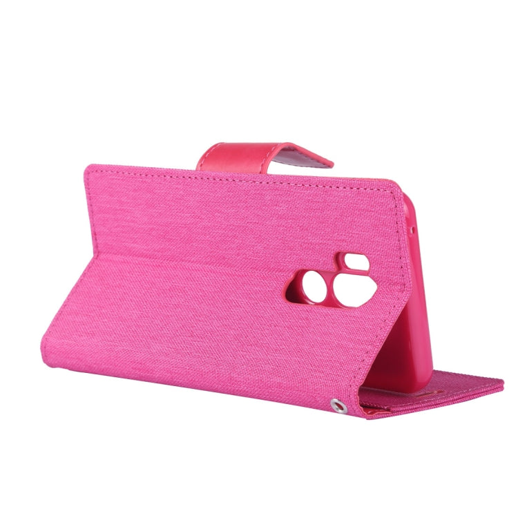 GOOSPERY CANVAS DIARY Canvas Texture Horizontal Flip Leather Case for LG G7 ThinQ, with Holder & Card Slots & Wallet