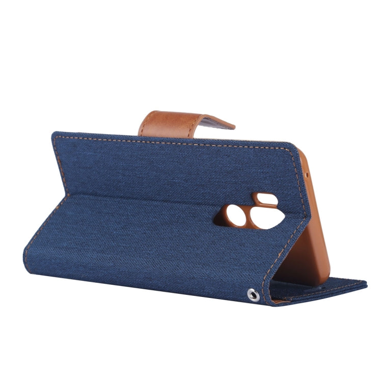 GOOSPERY CANVAS DIARY Canvas Texture Horizontal Flip Leather Case for LG G7 ThinQ, with Holder & Card Slots & Wallet
