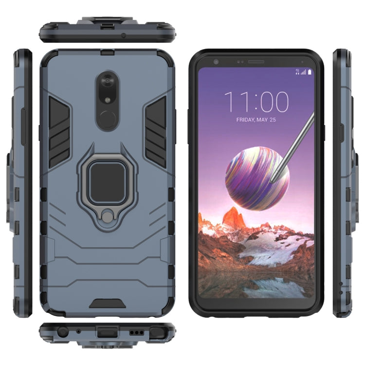 PC + TPU Shockproof Protective Case for LG Q Stylo 5, with Magnetic Ring Holder