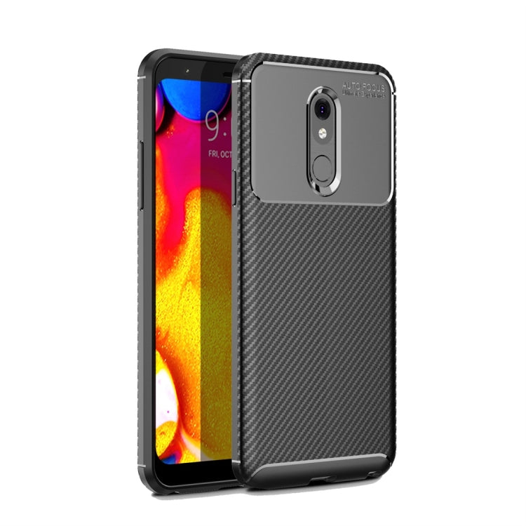Carbon Fiber Texture Shockproof TPU Case for LG Q Stylo 5