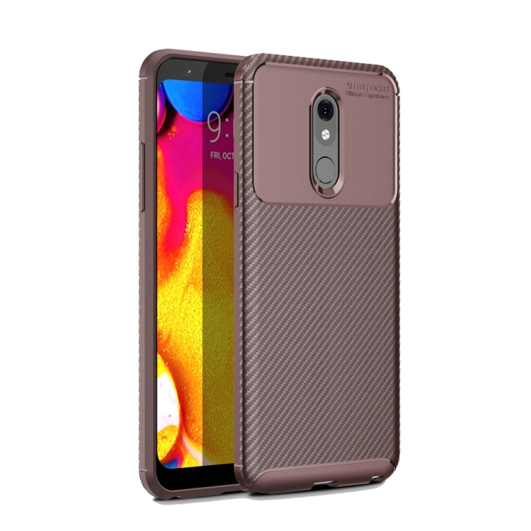 Carbon Fiber Texture Shockproof TPU Case for LG Q Stylo 5