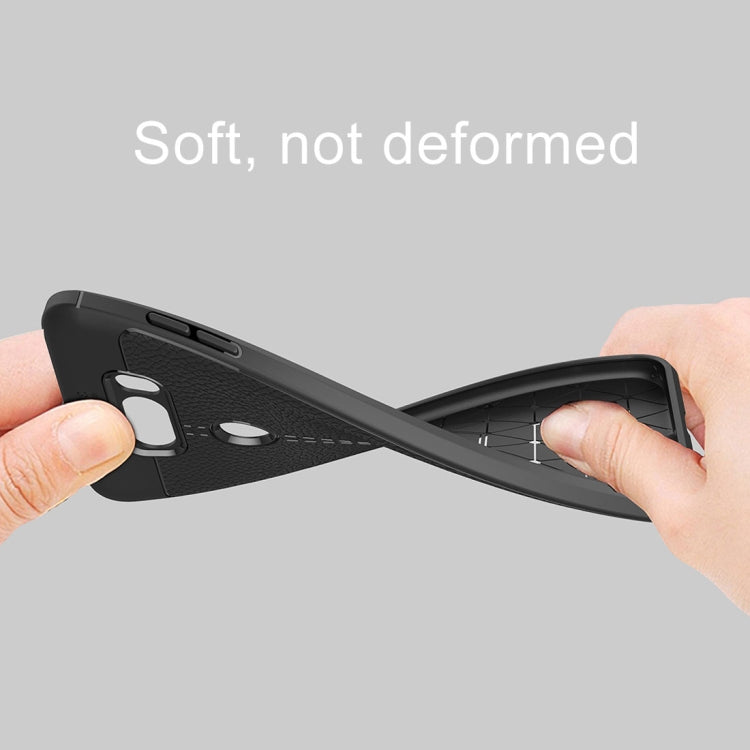 For LG V30S ThinQ Litchi Texture Soft TPU Protective Back Cover Case