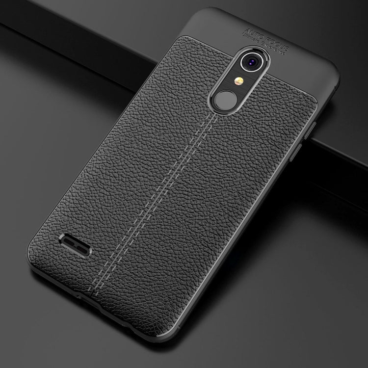 For LG K10 (2018) Litchi Texture Soft TPU Protective Back Cover Case