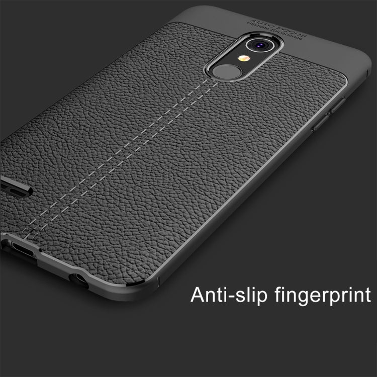 For LG K10 (2018) Litchi Texture Soft TPU Protective Back Cover Case