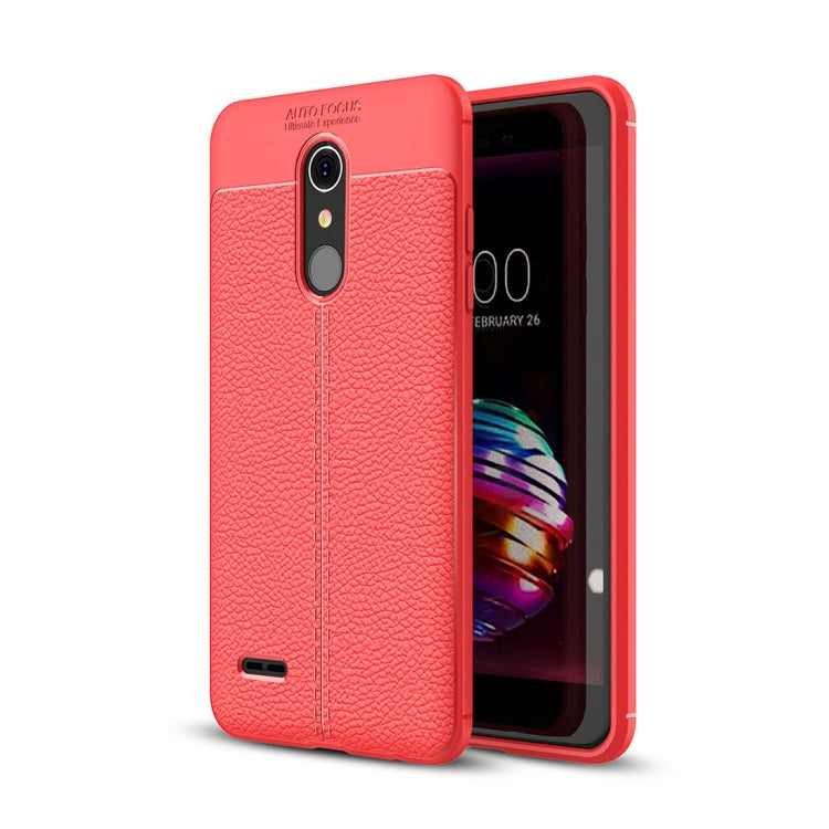 For LG K10 (2018) Litchi Texture Soft TPU Protective Back Cover Case