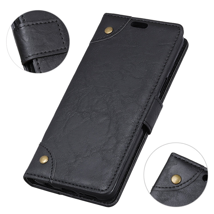Copper Buckle Retro Crazy Horse Texture Horizontal Flip Leather Case for LG K11 (2018), with Holder & Card Slots & Wallet