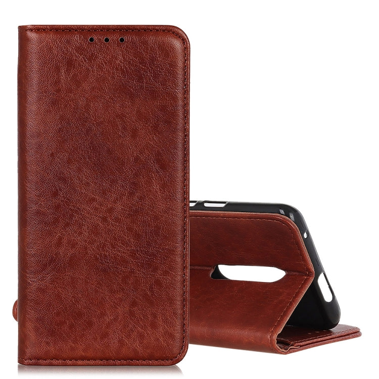 Magnetic Retro Crazy Horse Texture Horizontal Flip Leather Case for LG K40, with Holder & Card Slots & Photo Frame
