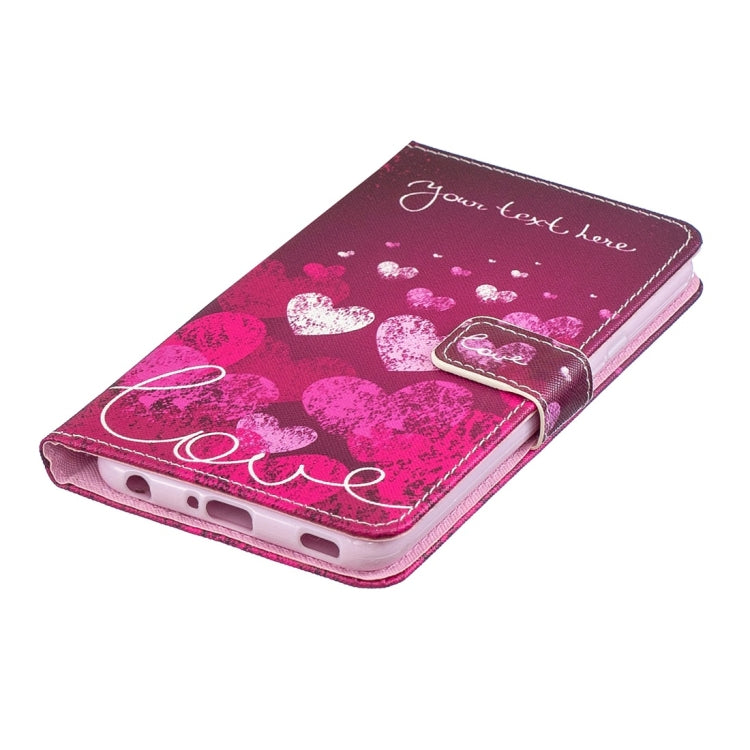 Letter Heart Pattern Horizontal Flip Leather Case for LG V40 ThinQ, with Holder & Card Slots & Wallet