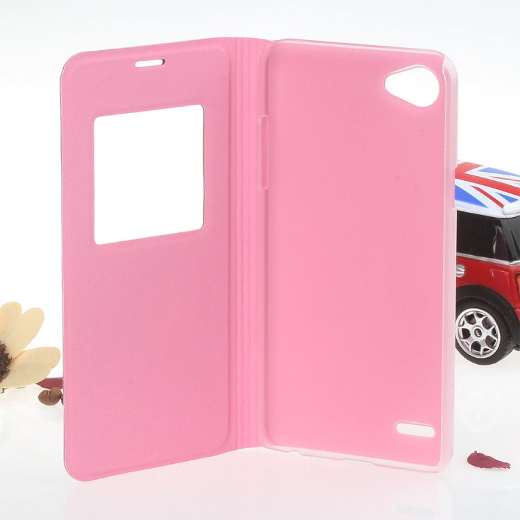 For LG Q6 Litchi Texture Horizontal Flip Leather Case with Call Display ID & Sleep / Wake-up Function