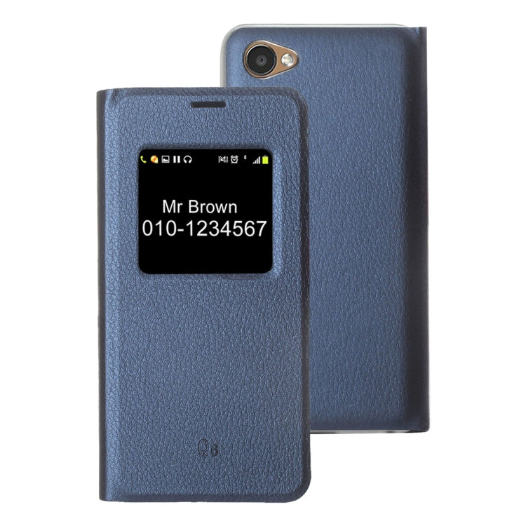 For LG Q6 Litchi Texture Horizontal Flip Leather Case with Call Display ID & Sleep / Wake-up Function