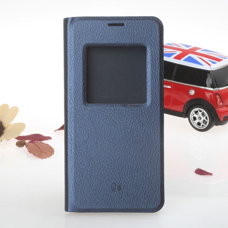 For LG Q6 Litchi Texture Horizontal Flip Leather Case with Call Display ID & Sleep / Wake-up Function