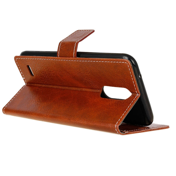 For LG K10 (2018) Retro Crazy Horse Texture Horizontal Flip Leather Case with Holder & Card Slots & Wallet & Photo Frame