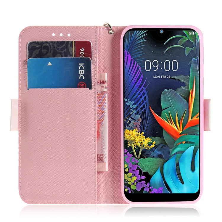 3D Painting Mognolia Pattern Coloured Drawing Horizontal Flip Leather Case for LG K50, with Holder & Card Slots & Wallet