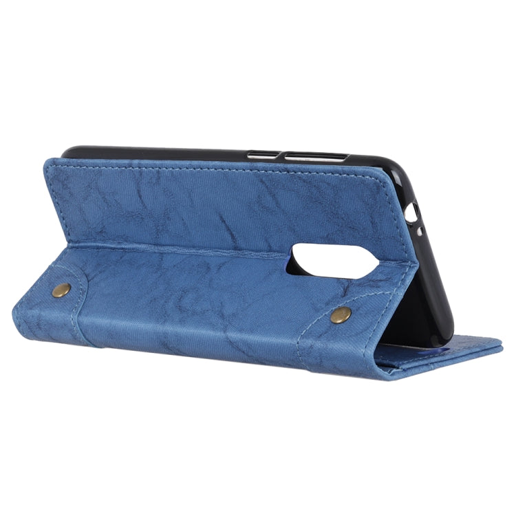 Copper Buckle Retro Crazy Horse Texture Horizontal Flip Leather Case for LG K40, with Holder & Card Slots& Wallet