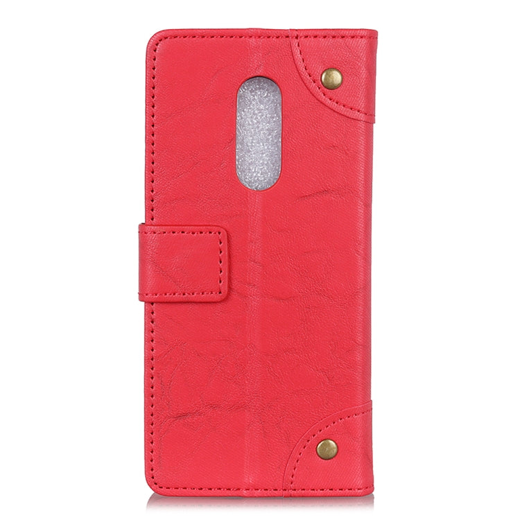 Copper Buckle Retro Crazy Horse Texture Horizontal Flip Leather Case for LG K40, with Holder & Card Slots& Wallet