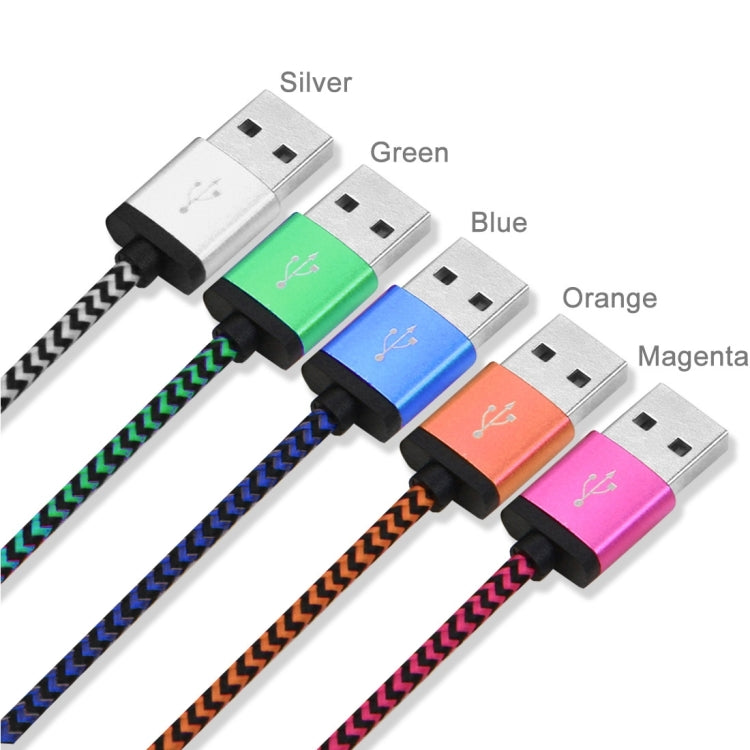 5 PCS 1m Wave Woven Style Metal Head USB 3.1 Type C to USB 2.0 Data / Charger Cable Kit