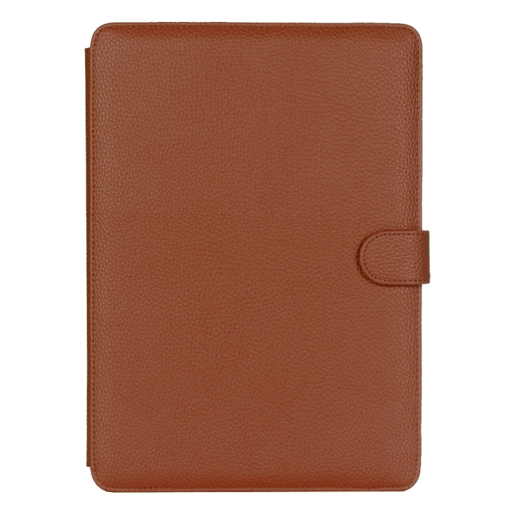 For New MacBook 12 inch Litchi Texture Horizontal Flip Solid Color Apple Laptop Leather Case with Holder