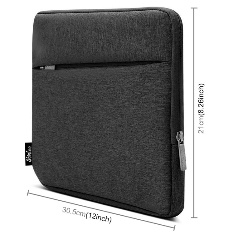 For Macbook Air 11.6 inch & 11 inch and Below Universal Laptop Bag Fabric Soft Portable Package Pouch (Black)