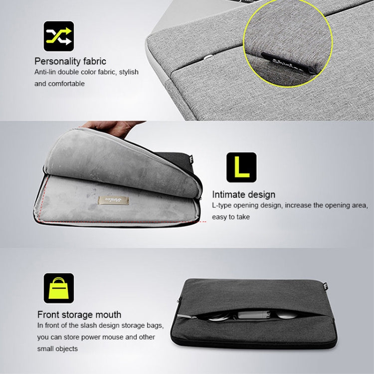 For Macbook Pro 15.4 inch & 15 inch and Below Universal Laptop Bag Fabric Soft Portable Package Pouch