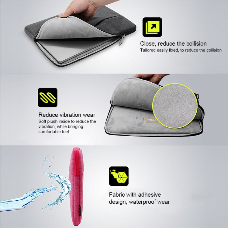 For Macbook Pro 15.4 inch & 15 inch and Below Universal Laptop Bag Fabric Soft Portable Package Pouch