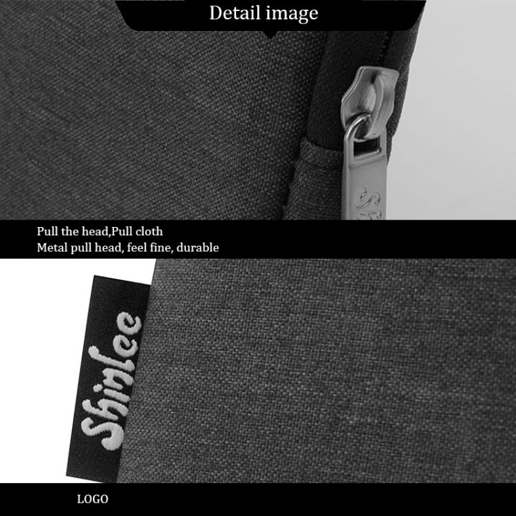 For Macbook Pro / Air & 15.6 inch and Below Universal Laptop Bag Fabric Soft Portable Package Pouch (Black)