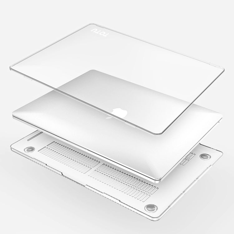 TOTUDESIGN Brisk Series ABMacBook Air 01 / 13 2 in 1 PC Buckle Integrated Molding Transparent Protective Case + Silicone Keyboard Film Set for MacBook Air 13.3 inch